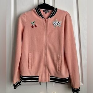 FRESHMAN 1996 GIRLS JACKET, STADIUM, PINK & BLACK, size xl